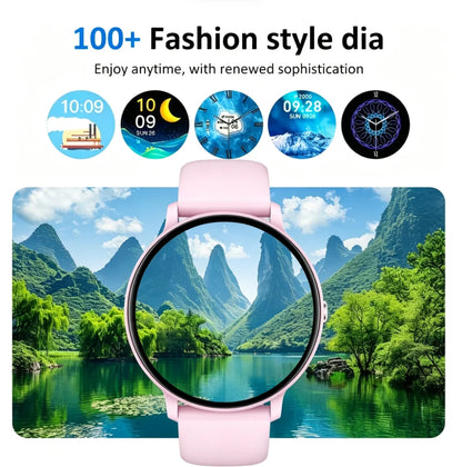 Smart Watch with Full Touch Screen, Wireless Calls, Message Notifications, USB Charging, Health Tracker, Music Playback, Wallpaper, Multiple Sports Modes for iPhone & Android - Ideal Gift for Life