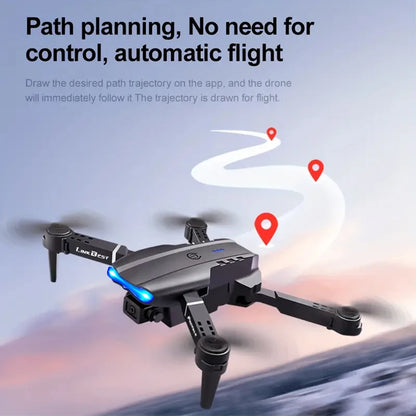 ZNLYRION Dual Camera FPV Drone Optical Flow Hover Foldable RC Quadcopter APP Path Flight Beginner Drone Toy