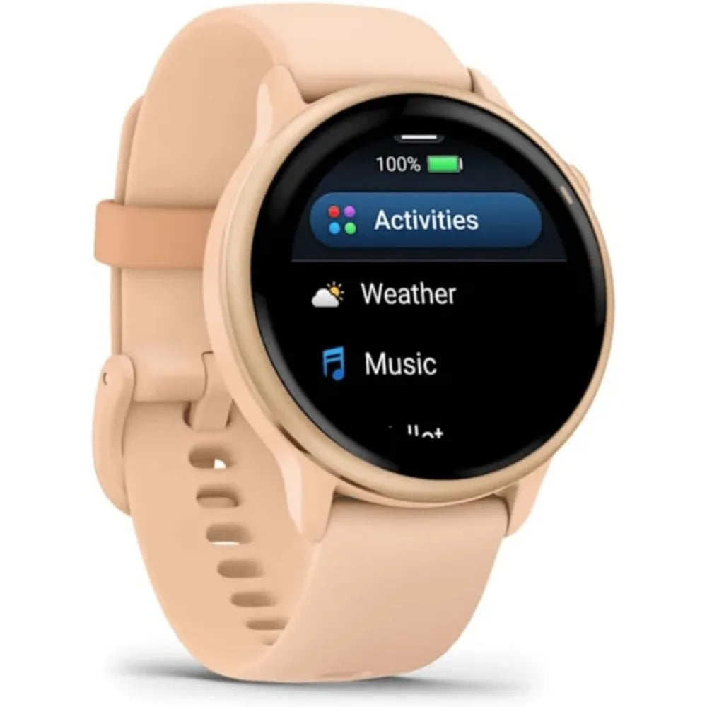 GPS Smartwatch: AMOLED, Long Battery, Heart Rate, Sleep, Music Storage, Water Resistant