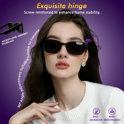 Smart Glasses with Speaker, Bluetooth glasses for Men and Women with Outdoor UV Protection,Support Voice Assistant/Android/Mac