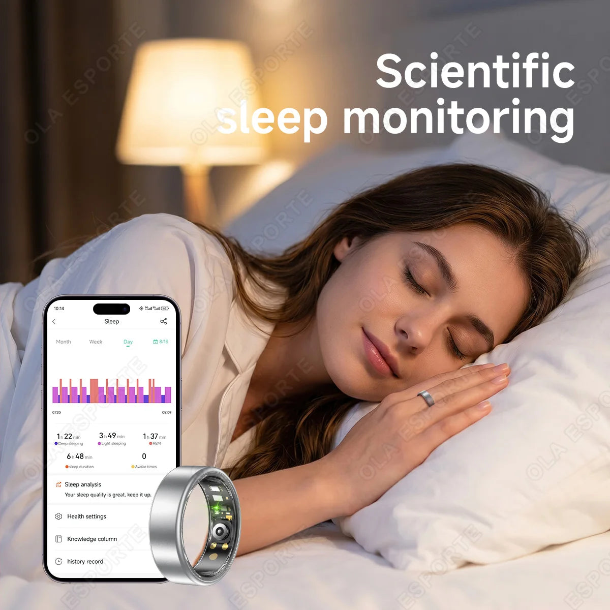 New Smart Ring with Case Heart Rate Blood Pressure Sleep Monitoring GPS Tracking IP68 Waterproof Men Women Smart Rings Gift Ring