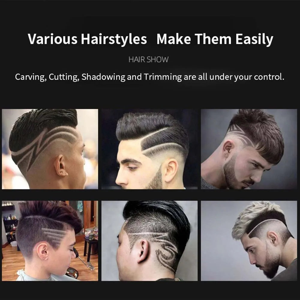 Rechargeable Hair Clipper Barber Professional Electric Hair Trimmer Shaver Trimmer Beard 0mm Men Hair Cutting Machine for Men