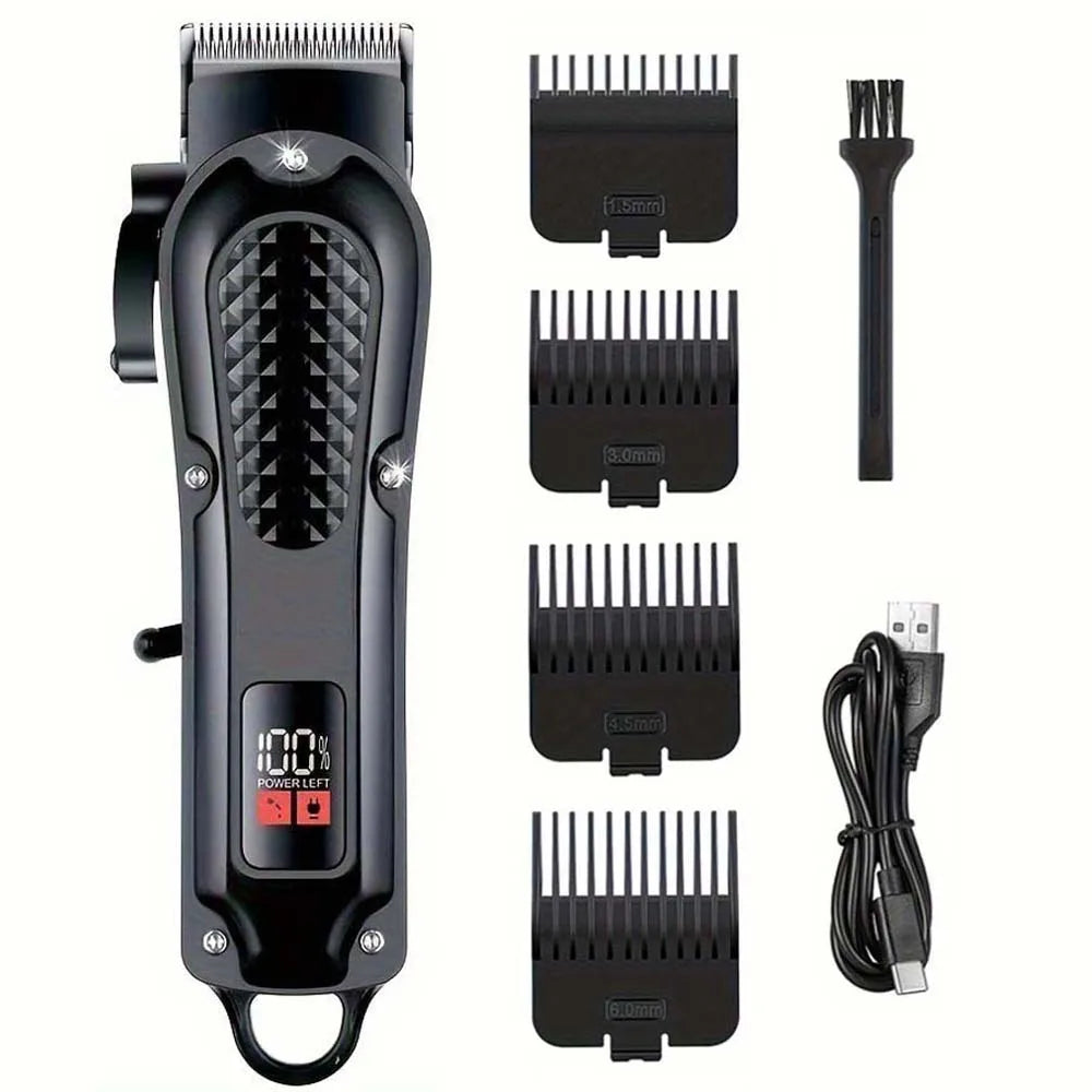 Professional Cordless Hair Clipper for Men Electric Barber Clipper & Trimmer Rechargeable Hair Cutting Tools