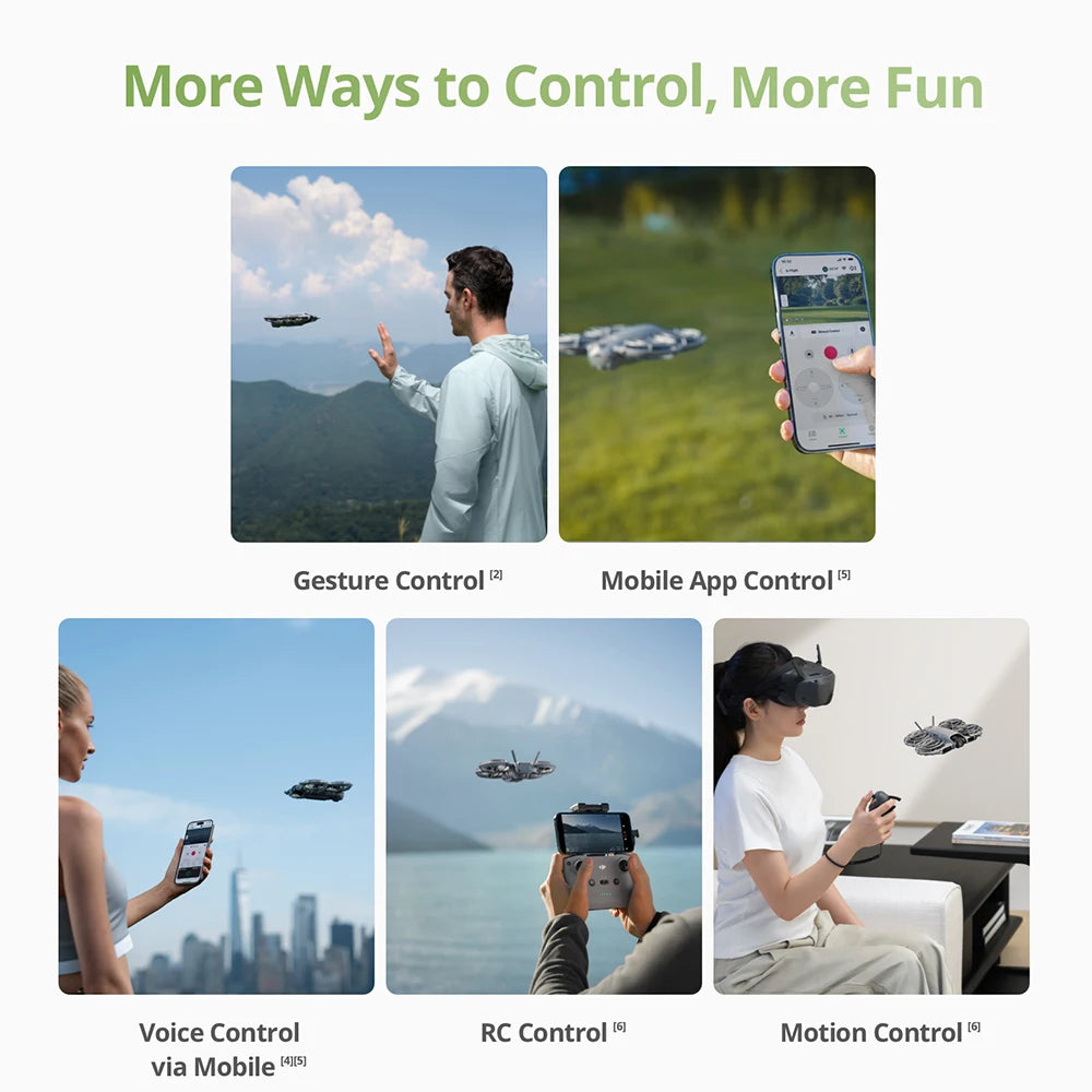 DJI Neo 2 Fly More Combo Drones with a Camera & 3 Batteries Charging Hub Optional Accessory Kit 151g 4K 100FPS Slow Motion Omnidirectional Obstacle Sensing