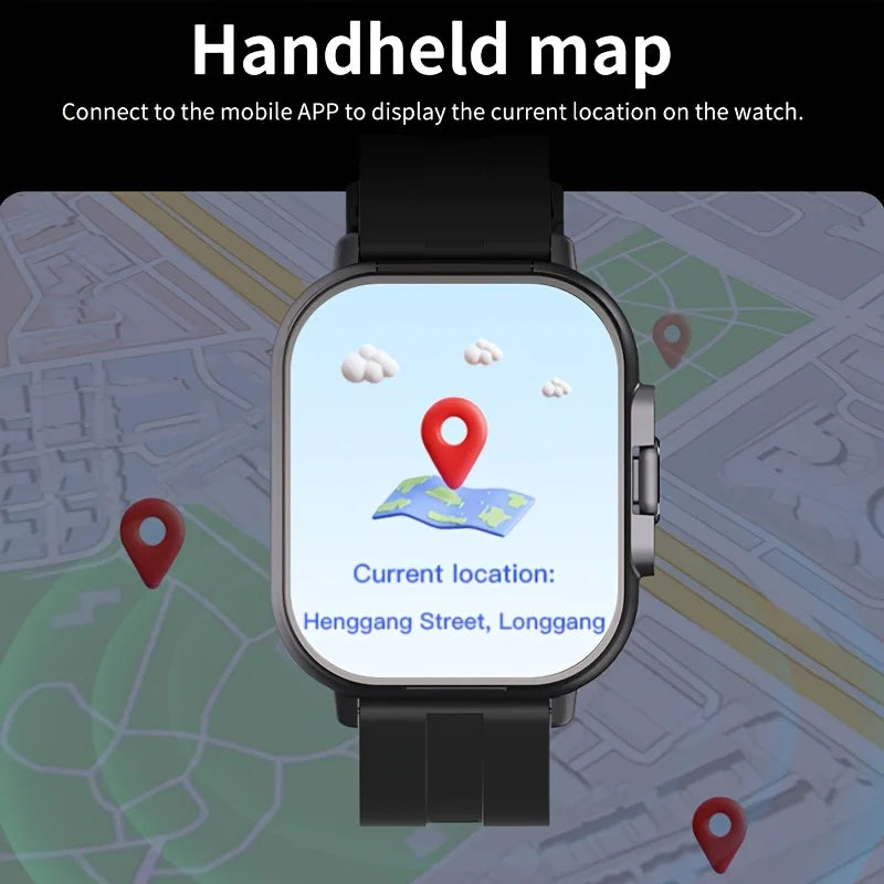 2026 Latest Smartwatch, Unisex | Valentine's Day Gift - Wireless Calling/Texting/Multiple Sports Modes/Remote Camera Control/Fitness Tracker, Compatible with iPhone and Android, USB Charging, Silicone Strap, Smart Connectivit