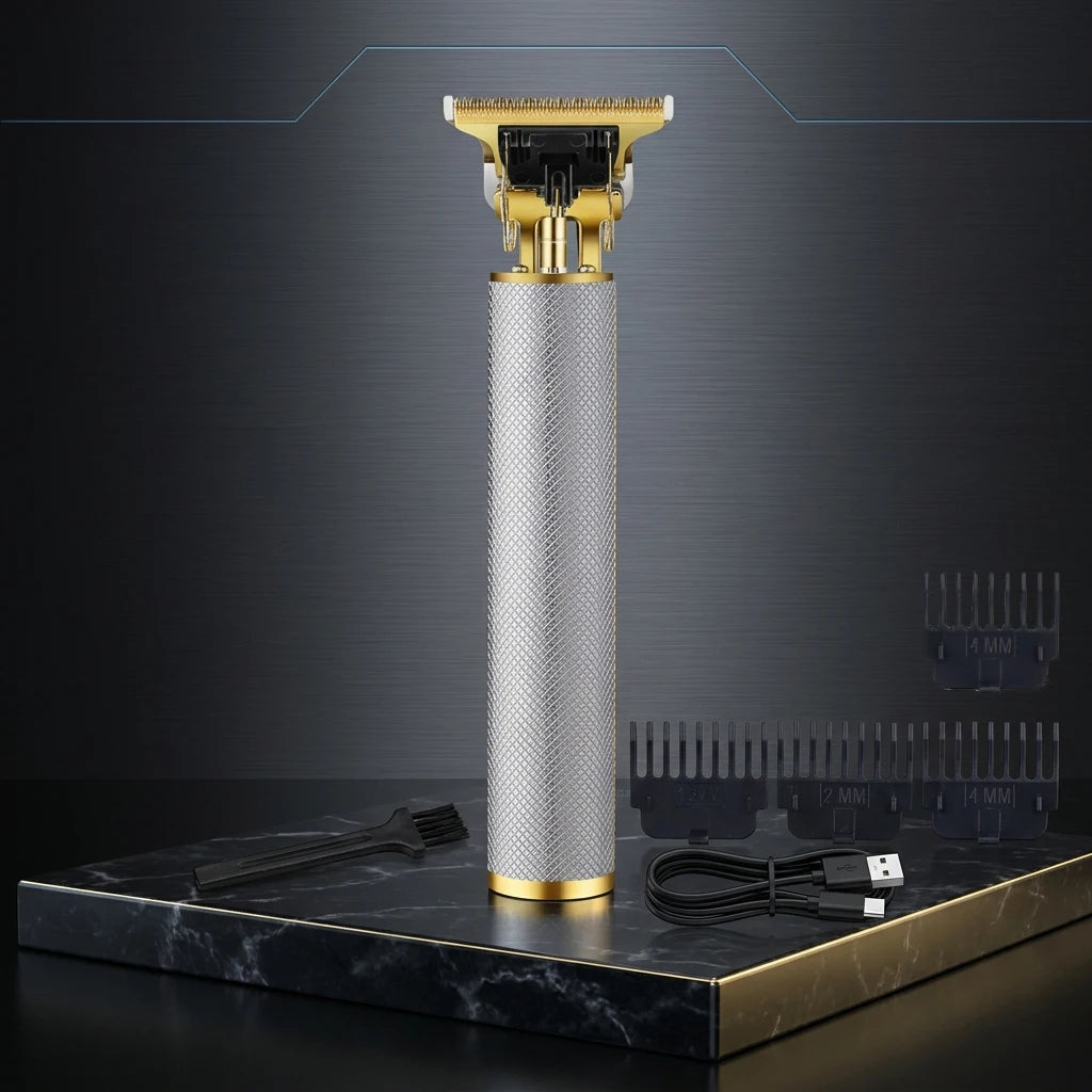 Professional 3-in-1 Hair Clipper Trimmer Set for Men - Electric Shaver Rechargeable Grooming Kit with LED Display Beard Trimming Machine