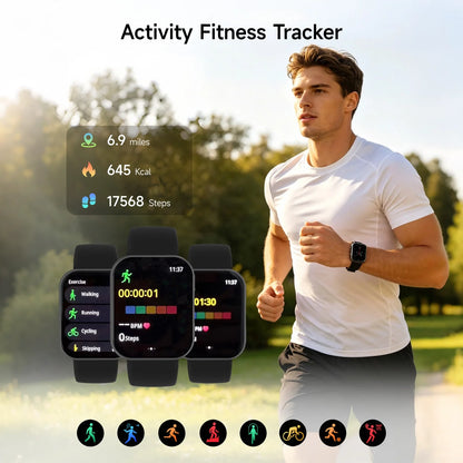 VS30 PRO Smartwatch, 1.93-Inch AMOLED Display, Bluetooth Calling, Multiple Sports Modes, Health Monitoring, 1ATM Waterproof, Cus
