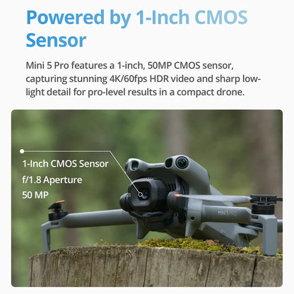 DJI Mini 5 Pro Fly More Combo - Mini Drone 4K Professional HDR Camera, Omnidirectional Obstacle Sensing, 20km FHD Transmission, ActiveTrack 360°, Foldable GPS UAV for Travel Vloggers & Content Creators Fast Shipping