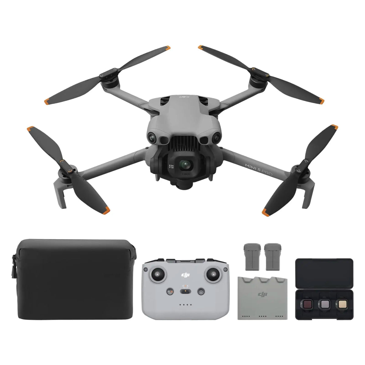 DJI Mini 5 Pro Fly More Combo (DJI RC-N3) Vlog Drones with 1-Inch CMOS Camera Mini 5 Pro 4K Camera Drone for Beginners ActiveTrack 360° 225° Gimbal Rotation 3 Batteries