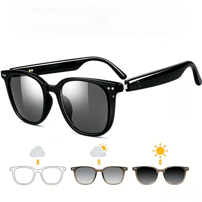Smart AI Translation Glasses, Ultra‑Light Portable Eyewear Supporting 164 Languages, Photochromic Lenses, Open‑Ear Design for Hands‑Free Calls & Music, for Travel Sports Daily Use