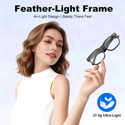Wireless Audio Glasses, Multifunctional Bluetooth Glasses for Men and Women, Support Hands-free Calling in High-definition Voice, High Fidelity Music Quality
