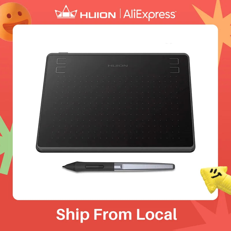 HUION HS64 6x4 Inches Graphic Drawing Tablets Phone Tablet Painting Tools with Battery-Free Stylus for Android Windows and MacOS