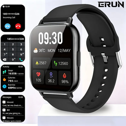 Sports Smart Watch, 1.83inch Full Touch Screen Display with Message, Answer Make Call Smartwatch, Sleep Monitoring, Sports Pedometer, Information Alerts, for iPhone Android Phones, Smartbands Fitness Watch for Women Men Frien