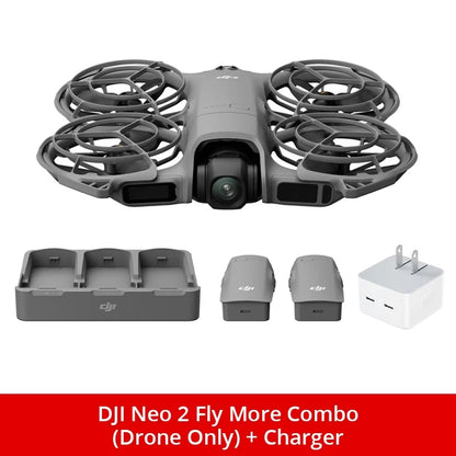 DJI Neo 2 Fly More Combo (Drone Only) Drones With a Camera Drone 4k Professional with Optional Accessories ActiveTrack for Cycling, Omnidirectional Obstacle Avoidance