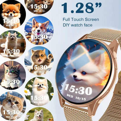 1pc New Full-Touch High-Definition Men'S and Women'S Sports Smartwatch Features ,Wireless Dialing, Answering Calls, Motion Tracking,  Music Control. Suitable for Android & Iphone,Christmas/New Year/Birthday Watch Gifts