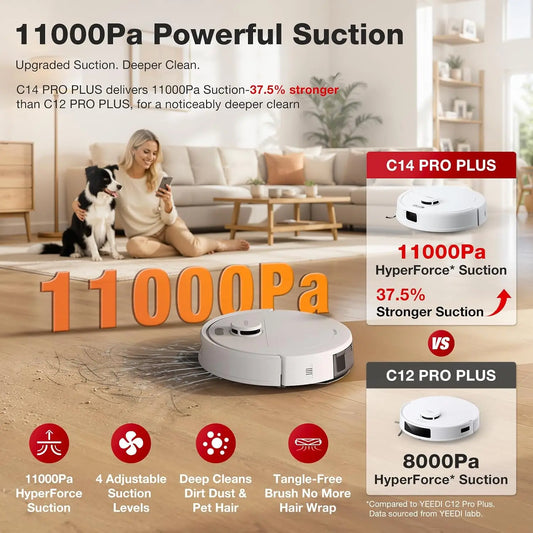 Robot Vacuum and Mop Featuring a Bagless Station