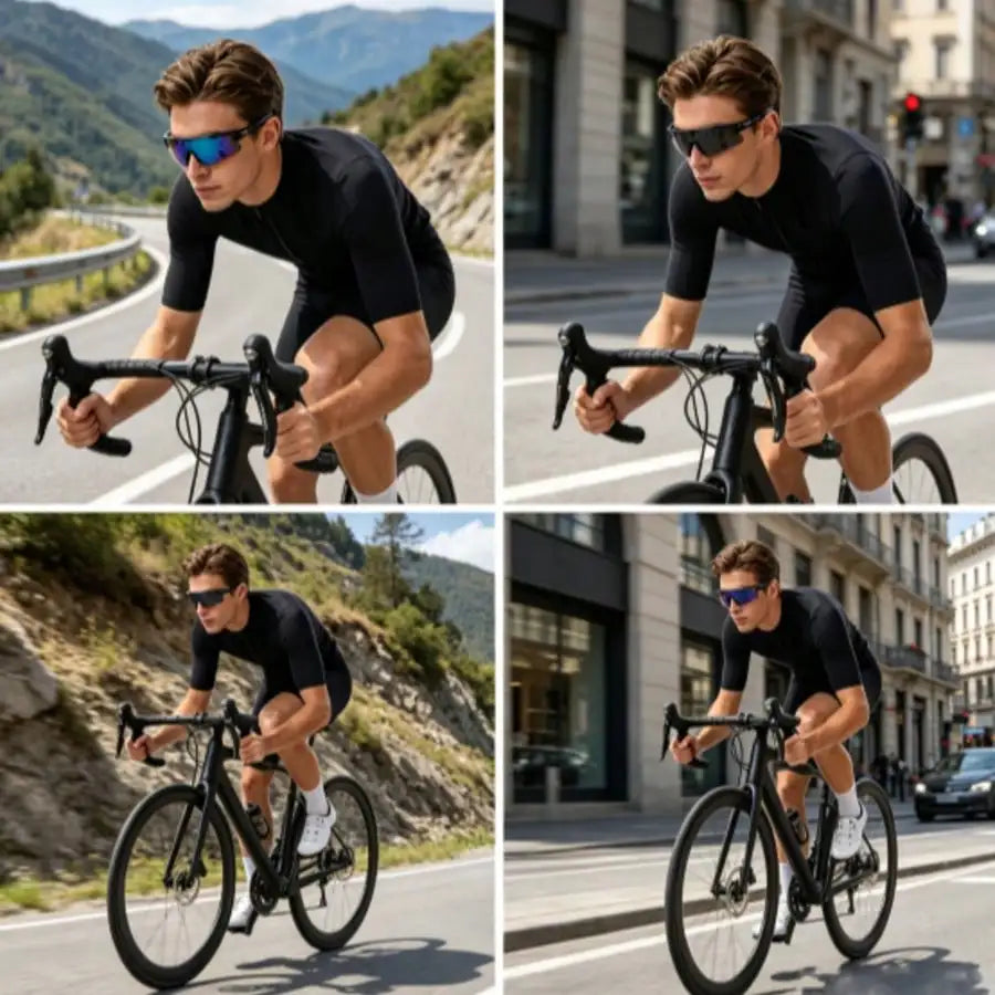 Open-Ear Audio Smart Cycling Sunglasses, Polarized UV400 Sports Glasses with Bluetooth Speaker for Outdoor Riding Fishing