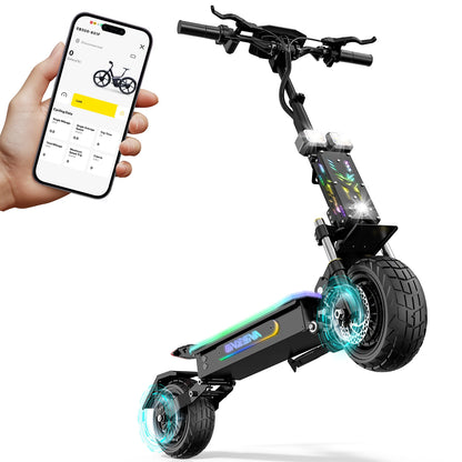 ONECNA GT7 Electric Scooters Adults- 5600W Dual Motor, 45 MPH Fast Escooter 55 Miles Long Range Battery E Scooter for Adult, 11 Inches Off Road Tires Foldable E-Scooters