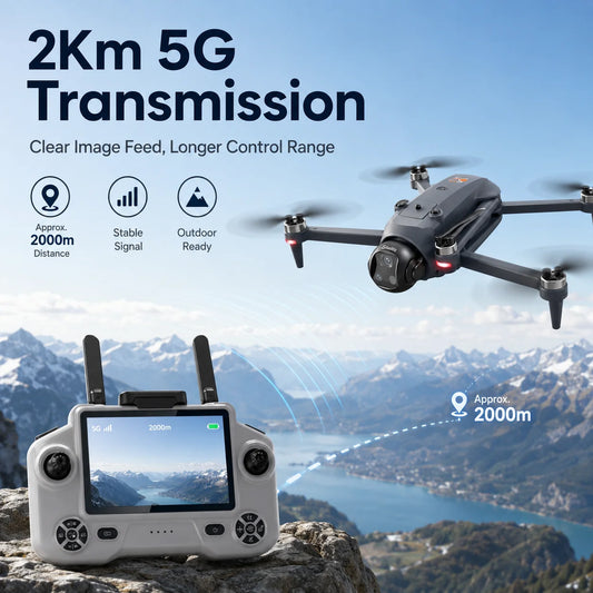 GPS Drone With 5G Screen Remote Lift‑Type Obstacle Avoidance Airdrop Function 180° Electric Adjust Camera Brushless 2KM 5G FPV Quadcopter