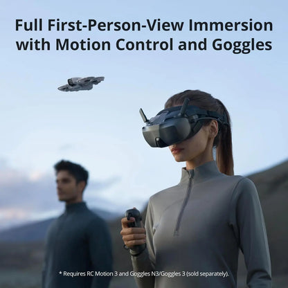 Open Box-DJI Neo Motion Fly More Combo, Mini Drone with 4K UHD Camera for Adults, 135g Self Flying Drone That Follows You, Palm Takeoff, Subject Tracking, QuickShots, with RC Motion 3 and 3 Batteries