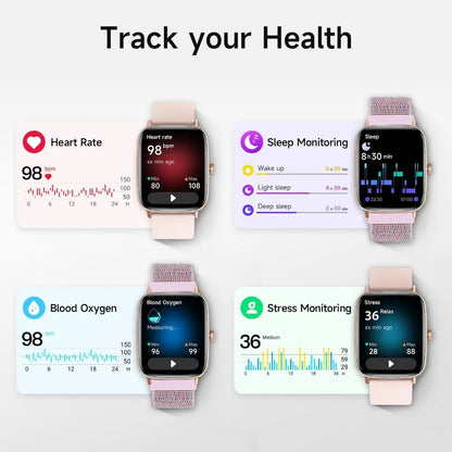 1.85" HD Women's Smartwatch with 100+ Sport Modes and Fitness Tracking