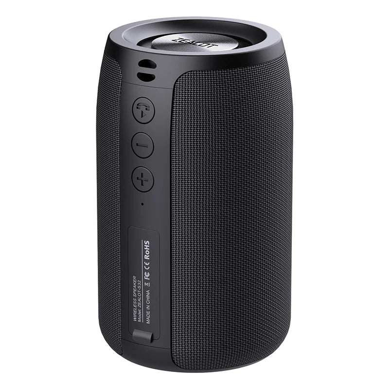 Zealot-S32 Wireless Speaker Outdoor Portable Subwoofer Speaker, Waterproof IPX 6, Dual Pairing,1500mAh Battery.