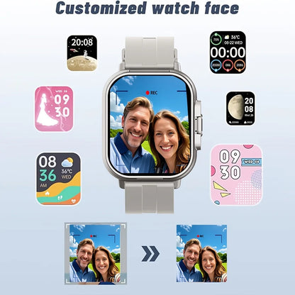2-In-1 Smart Watch with Earbuds, HD Display, Wireless Calling/Sports Mode/Headphone Control And Connection/Weather Display/Nfc, Fashionable And Useful Smart Watch, Best Holiday Gift, Compatible with Android And Iphone