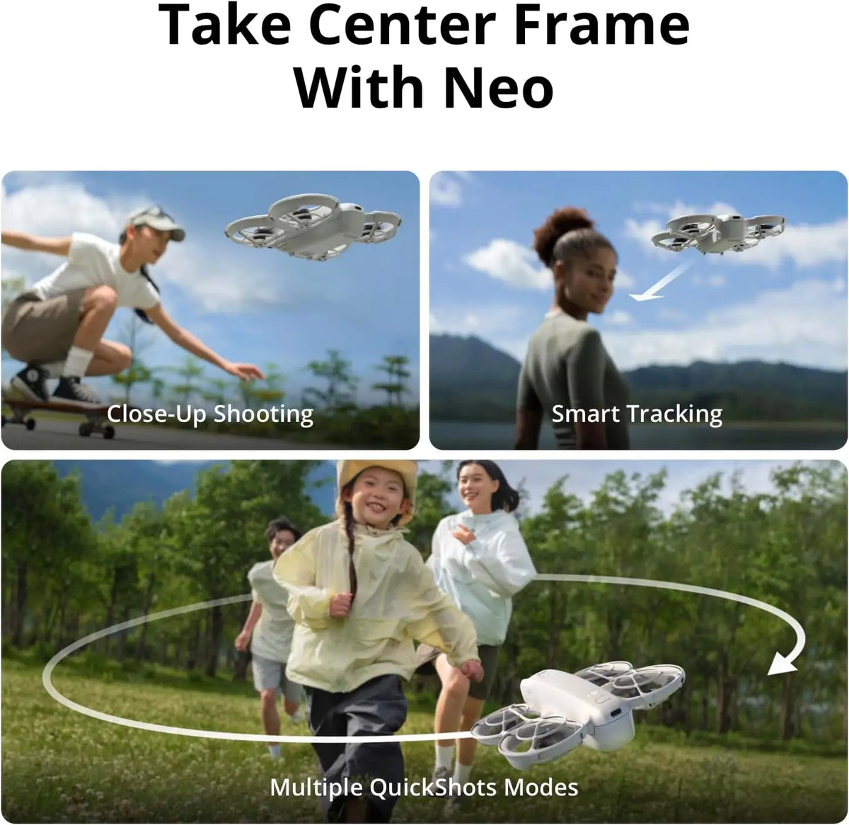 Open Box-DJI Neo Motion Fly More Combo, Mini Drone with 4K UHD Camera for Adults, 135g Self Flying Drone That Follows You, Palm Takeoff, Subject Tracking, QuickShots, with RC Motion 3 and 3 Batteries