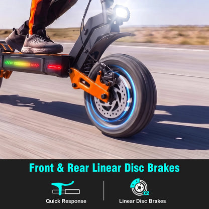 Electric Scooter for Adult, 1200W Motor, Folding E-Scooter Up to 35Mph & 35 Miles Range, 11" Off Road Tire Scooter with Dual Sus