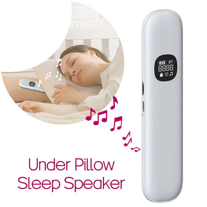 White Sleep Headband Bone Conduction Wireless Bluetooth Speaker Under Pillow HD Sound Side Sleeper Eye Mask