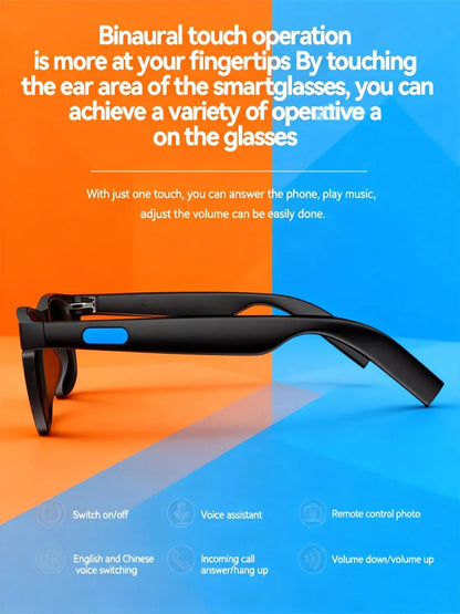 HOT D11 Smart Glasses Touch Controls Wireless Calling Hands-Free Calling Music Motion Stereo Surround Sound Speaker Glasses