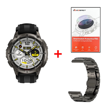 KOSPET Tank T4 Smart Watch for Men 6-Sat GPS Offline Maps 10ATM Waterproof Heart Rate Diving Skiing Hiking for Android iOS