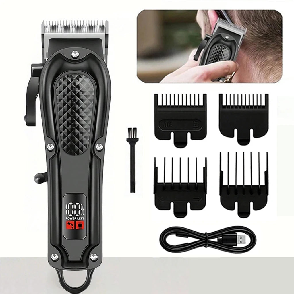 4-in-1 Electric Hair Clipper Set for Men Rechargeable Cordless Hair Trimmer Grooming Kit for men Beard Cutting Machine Nose Hair trimmer Electric Shaver Birthday Christmas Gift For Family