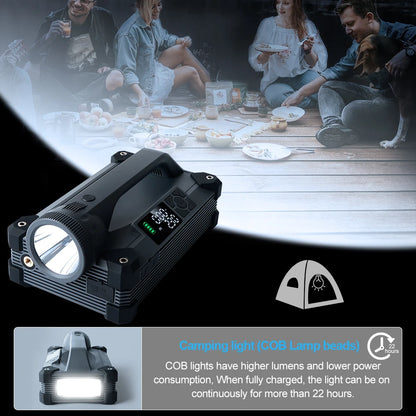 Camason Car Jump Starter 6000A/12V with Air Compressor Tire Inflator for Car,15W Flashlight and Camping, PD 65W Power Bank