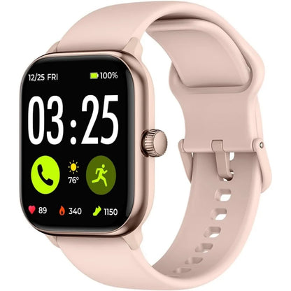 Smartwatch 4: Heart Rate, Sleep, SpO2 Monitor, Pedometer, Fitness Tracker, Call Features, Waterproof, iOS & Android Compatible