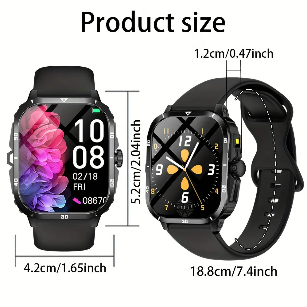 New Smart Watch for Men and Women - Notifications/Text Messages/Multiple Sports Modes/Remote Camera Control/Fitness Tracker, Compatible with iPhone and Android, USB Charging, Smart Connectivity, Modern Style, Clear Screen Dis