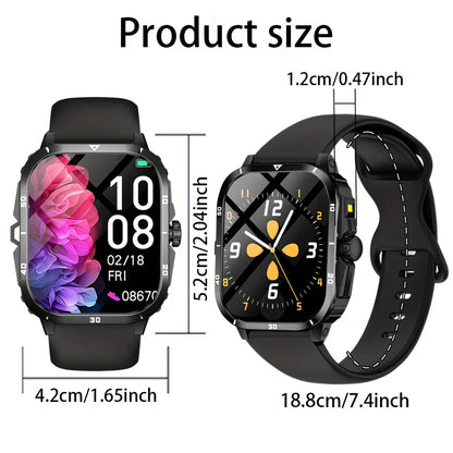 New Smart Watch for Men and Women - Notifications/Text Messages/Multiple Sports Modes/Remote Camera Control/Fitness Tracker, Compatible with iPhone and Android, USB Charging, Smart Connectivity, Modern Style, Clear Screen Dis
