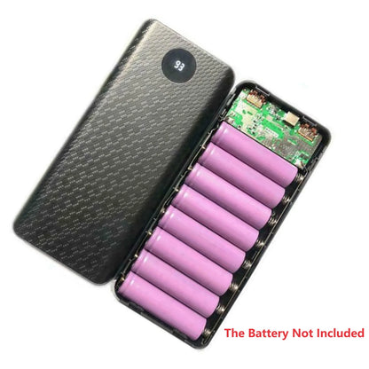 8 Slots 18650 DIY Power Bank Case PD Fast Charging, USB & Type-C Port Battery Storage Box Welding-Free Shell
