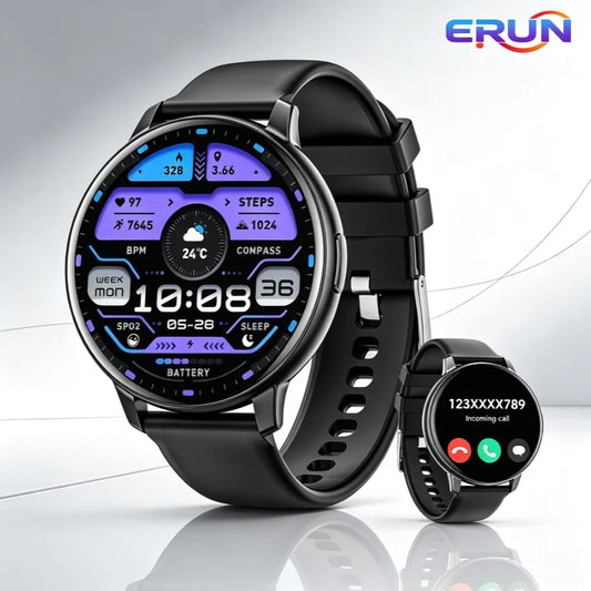 Latest Smartwatch, Premium, 1.5-Inch Touchscreen, Fashionable Strap, with Incoming Call/Message Reminders, Multi-Sport Modes, Camera Control, Calendar, Music Control, Alarm Reminders, Stopwatch, And More