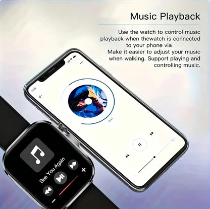 New Big Screen Smart Watch-2026, 5.11 cm Full Touch Screen, Wireless Calling/texting/multiple Sports Modes, with Outdoor LED Light Buttons, USB Rechargeable, Alloy Case/metal, 2 Replaceable Straps, Activity Tracking Watch, Gi