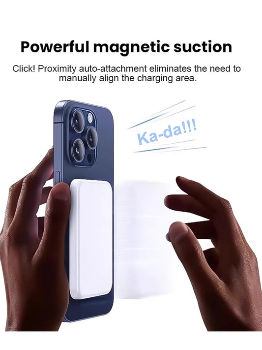 Magnetic Wireless Power Bank, 15W Wireless Quick Charge & 22.5W PD Wired Fast Charging Portable External Battery Pack Compatible with Smartphones