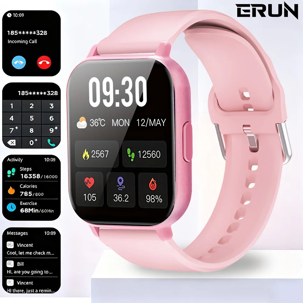 Sports Smart Watch, 1.83inch Full Touch Screen Display with Message, Answer Make Call Smartwatch, Sleep Monitoring, Sports Pedometer, Information Alerts, for iPhone Android Phones, Smartbands Fitness Watch for Women Men Frien