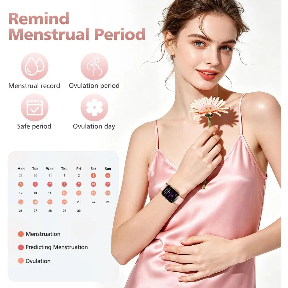 Smart Watches: Fitness Tracker, Call/SMS, Heart Rate, SpO2, Stress, Sleep, 100+ Modes, Waterproof, 2 Bands