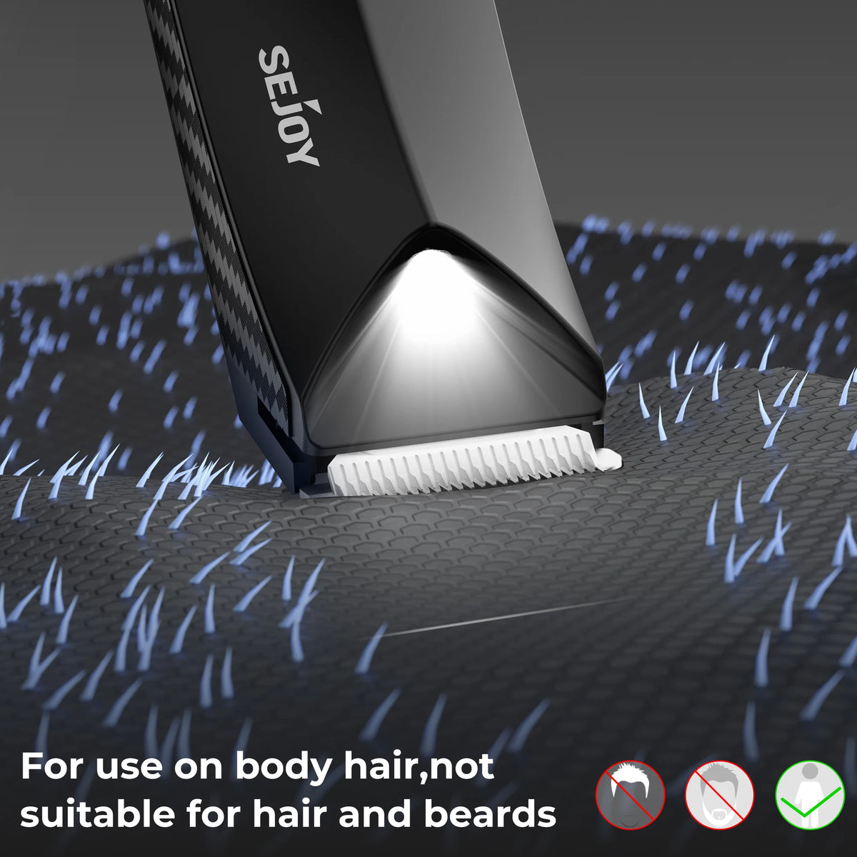Electric Body Hair Trimmer,Groin Trimmer Ceramic Blade, Waterproof Wet/Dry Groomer, USB Recharge Dock, Men’s Wireless Ball Shaver,LED Display