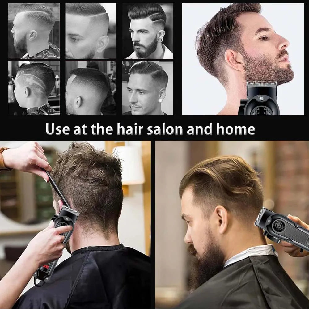 Professional Cordless Hair Clipper for Men Electric Barber Clipper & Trimmer Rechargeable Hair Cutting Tools