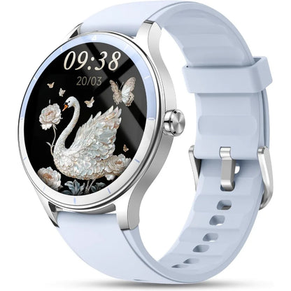 1.27" Fitness Watch with Call, Health Tracking, AI Voice, Waterproof, Calculator, Calendar, Games for Men and Women