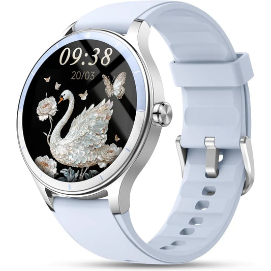 1.27" Fitness Watch with Call, Health Tracking, AI Voice, Waterproof, Calculator, Calendar, Games for Men and Women