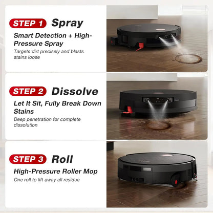 Robot Vacuum with Pre-Spray Cleaning Function, Advanced Robotic Floor Cleaner