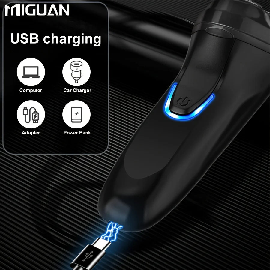 Electric shaver with 3 heads, USB charging, suitable for men's shaving; ideal men's gift, Father's Day gift
