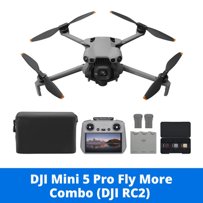 DJI Mini 5 Pro Fly More Combo - Mini Drone 4K Professional HDR Camera, Omnidirectional Obstacle Sensing, 20km FHD Transmission, ActiveTrack 360°, Foldable GPS UAV for Travel Vloggers & Content Creators Fast Shipping